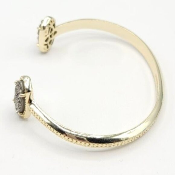 Kendra Scott Goldtone Druzy Cuff Bracelet Signed - Picture 3 of 8